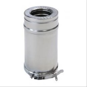 Conduit isolé double paroi inox Duoten + bride L=0,36 à 0,53m - TEN