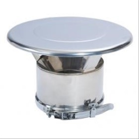 Chapeau de finition isolée double paroi inox Duoten + bride Ø80/130mm - TEN
