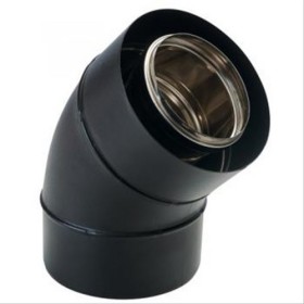 Coude Bioten double paroi Inox Ø80/125mm 87° - TEN