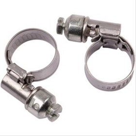 Jeu de 2 colliers gaz pour tuyau en caoutchouc blanc NF