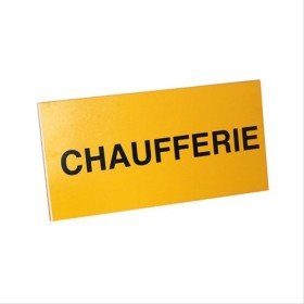 Étiquette de signalisation rigide ’’CHAUFFERIE