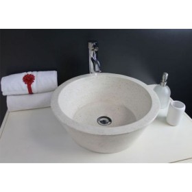 Vasque BLOOM pierre - crème Ø40x15 Terrazzo - Ondée