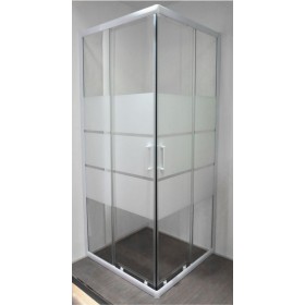 Paroi de douche accès d’angle coulissant Missi 4mm 70cm blanc - Prix net livré chez vous - - Ondée