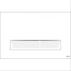 Plaque de commande chromée mat double touche pour bâti-support Briand