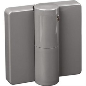 Paumelle gauche Gris foncé 18 avec ressort, contact à fermeture NY.TB 82.1 - NORMBAU