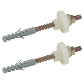 Fixation sanitaire acier, Cheville 14x80, goujon 10x120, perçage Ø14 vendu par 2 - Bol-fixations