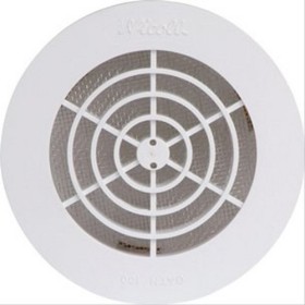 Grille ronde blanche Nicoll Ø 140 passage d’air 93