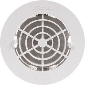 Grille ronde blanche à fermeture Nicoll -NF-  pour tube PVC Ø100