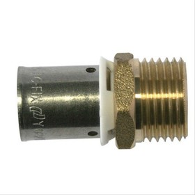 Lot de 10 Raccord PER à sertir M1/2 Ø16