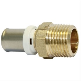 Raccord Multicouche à sertir Somatherm (TH) M1/2’’(15/21) Ø20  Le lot de 10