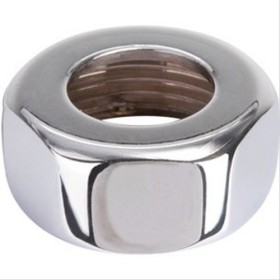 Ecrou 6 pans, laiton chromé Ø10 écrou 3/8