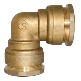 Raccord coude laiton pour tube PE Ø40 - Somatherm