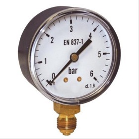 Manomètre radial 0 à 6 bars Ø50mm