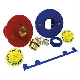 Fixoplac coudé PER à sertir pour bain-douche Ø16-F1/2’’(15/21)