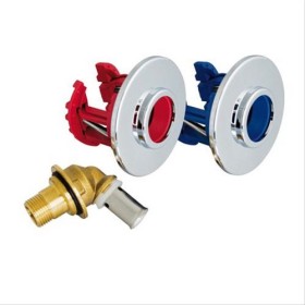 Fixoplac coudé PER à sertir pour lavabo/sous-évier Ø16-M3/8’’(12/17)