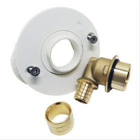 Fixoplac coudé PER Glissement pour machine à laver Ø12-F1/2’’(15/21) plaque alvéolaire