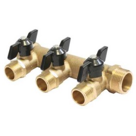 Collecteur p-pro MF3/4’’(20/27) 2 vannes M1/2’’(15/21) 50mm d’entraxe éco