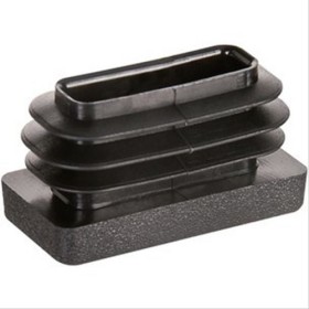Butée de rail en polypropylène noir 40x20 pour rail R8