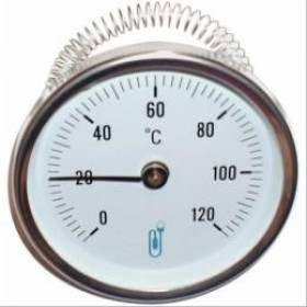 Thermomètre à ressort de 0 à 120°C Cadran 63 mm - DISTRILABO