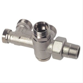 Groupe raccordement au mur monotube 3/4 EK M1/2 pour radiateur 4 entrées