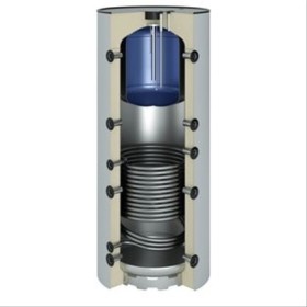 Ballon sanitaire-chauffage acier 1000 litres 1 serpentin, cuve 200L  2220x1000(800) classe A+