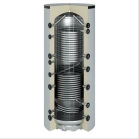 Ballon sanitaire-chauffage acier 800 litres 1 serpentin, prépa eau chaude inox 1900x990(790) Classe A+