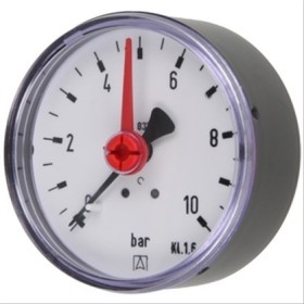 Manomètre solaire axial 1/4’’ - 0-10 bar - max 130°C - Ø63mm