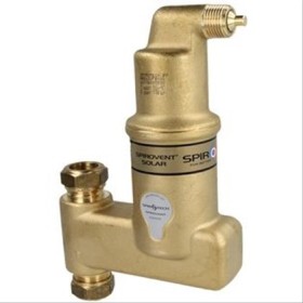 Séparateur de bulles d’air solaire Spirovent vertical ’’Autoclose’’, anneau de serrage 22mm