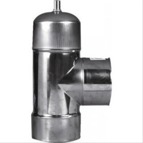 Té de tubage 90° Inox EQ + Purge Inox 304 - MØ125-131 - TEN